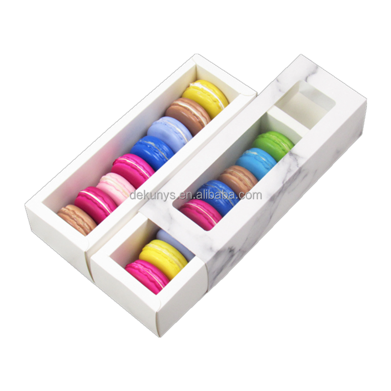Handmade Drawer French Macarons Packaging CMYK Custom Chocolate Gift Box Folding