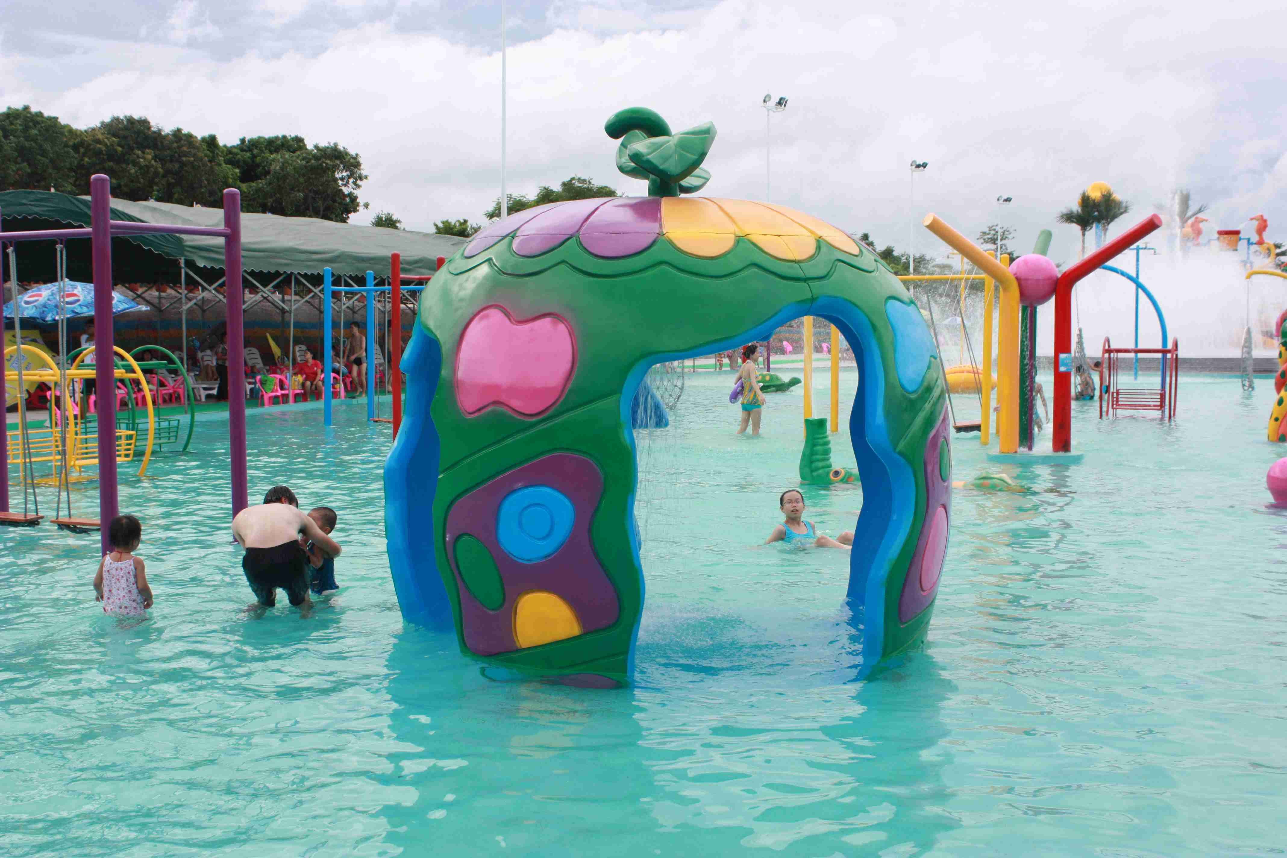 OEM Spray Park Equipment, Fiberglass Cane Spray Aqua Play Water Spraygrounds for Kids Water Park