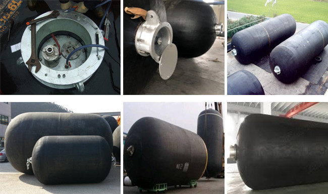 Semi Underwater Submarine Fenders Pneumatic Submersible Marine Rubber