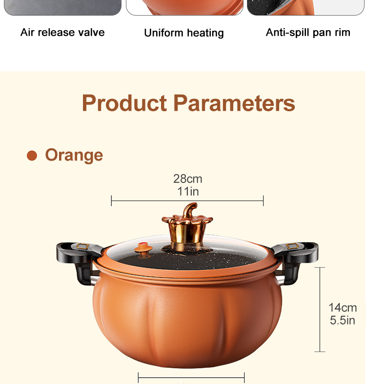 Large Capacity 8L Micro Pressure Pot Maifan Stone Non Stick Coating