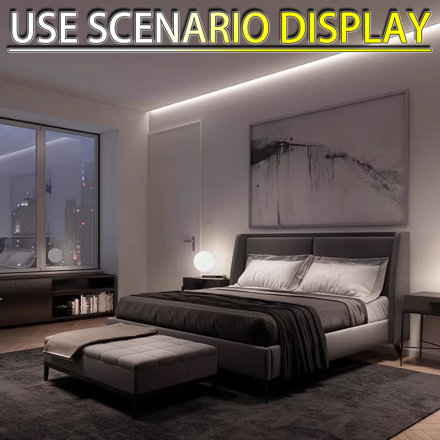Linear Light Embedded Black LED Gypsum Ceiling Light Trough Living Room Yang Angle Aluminum Profile Card Slot Product