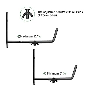 Versatile Wall Mounted Planter Box Bracket for Patio Rail Planters and Bird Feeders