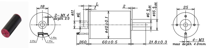 DC High power Coreless motor.7100-11000rpm 40mm diameter.60mm length.36V24V48V