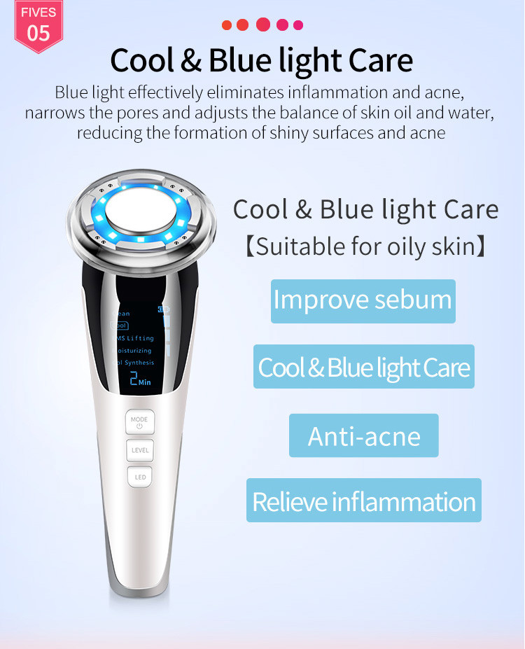 Galvanic Massage 2 In 1 EMS Facial Machine For Home Use