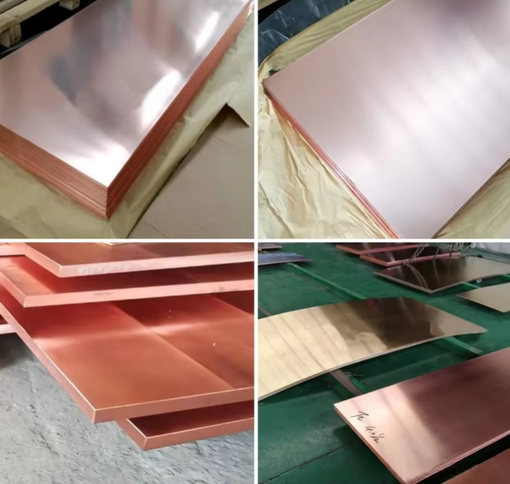 1000 X 2000mm Decorative Copper Sheets Red Rectangular T2 High Corrosion Resistance
