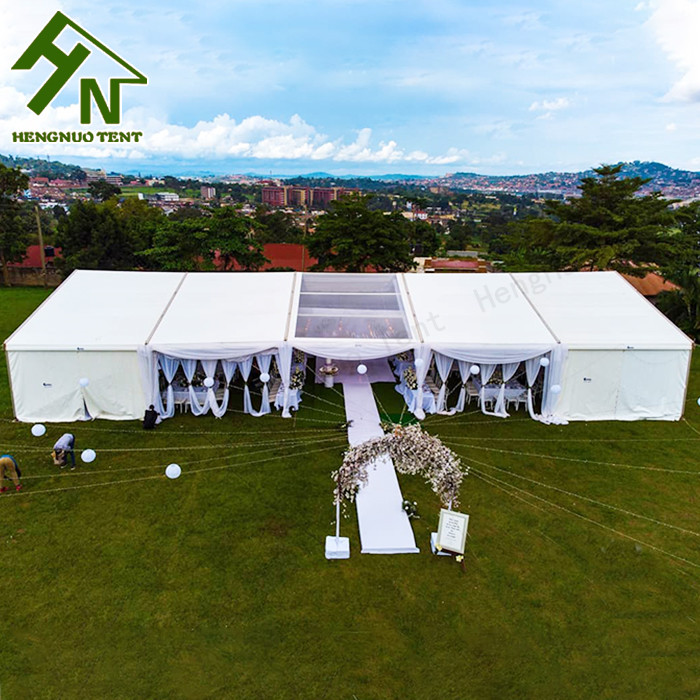 SGS Certified 40*100ft Waterproof Garden Marquee Aluminum Frame 500 People Capacity