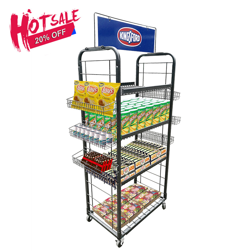 Potato Chip Shelf Biscuit Display Chocolate Store Snack Stand