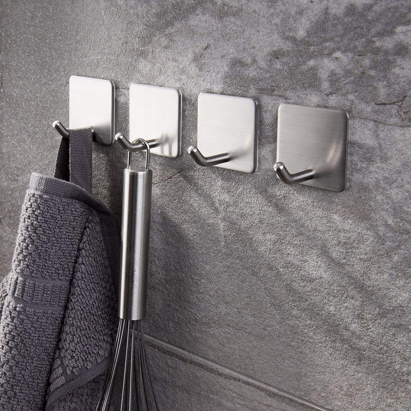 Adhesive Hooks Office Hooks Hanging Keys for Kitchen Stick on Wall