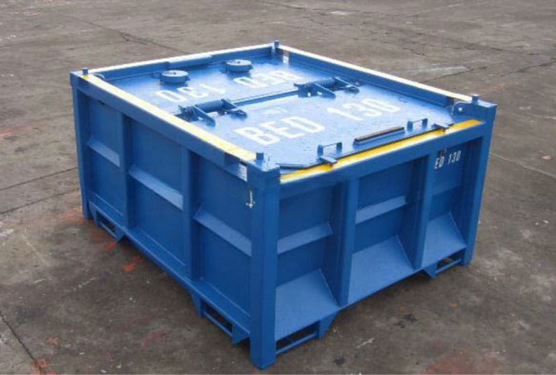 3.6 CBM DNV 2.7-1 Standard Closed Box Container Corten-A Offshore Mud Skips / Waste Skips for Cutting Drilling