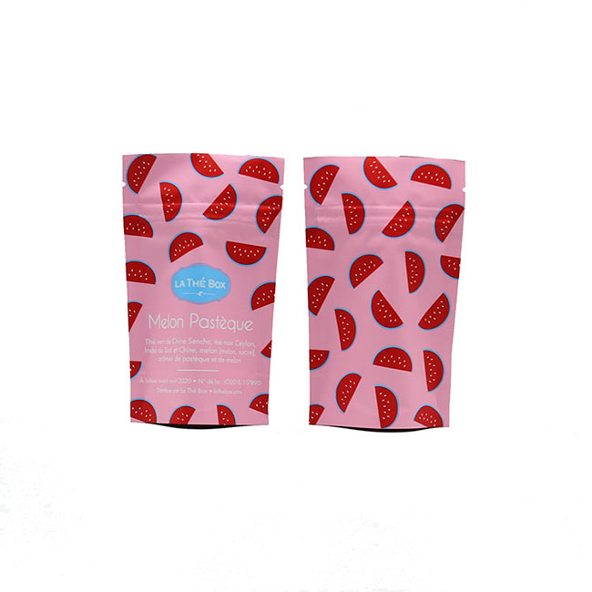 160mm Digital Printed Stand Up Pouches 250g Tear Notch Reusable ziplockk Bags