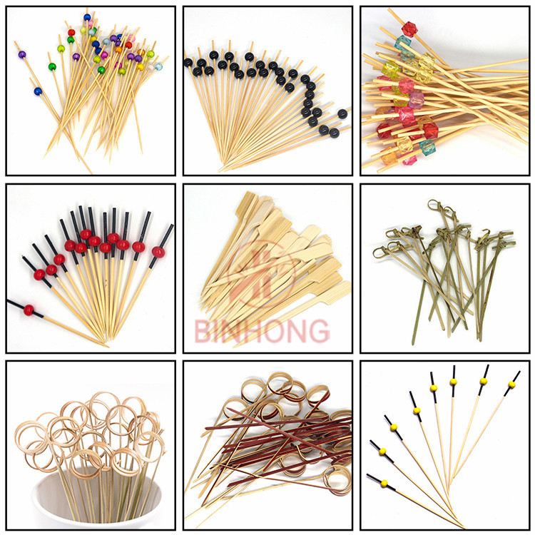 Decorative Colorful Heart Head 9cm Fruit Skewer Sticks