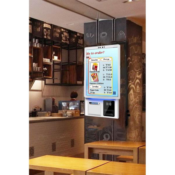 Wall Mounted KFC Self Service Payment Kiosk Capacitive Touch 10 Point Screen