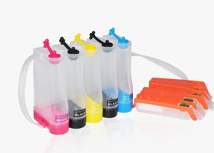 5 Colors Continuous Ink Supply System , Canon 451 Ink Cartridges 16ml / 25ml Volume