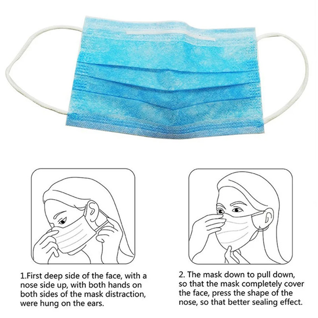 Surgical Medical Procedure 3 Ply Earloop Disposable Face Mask