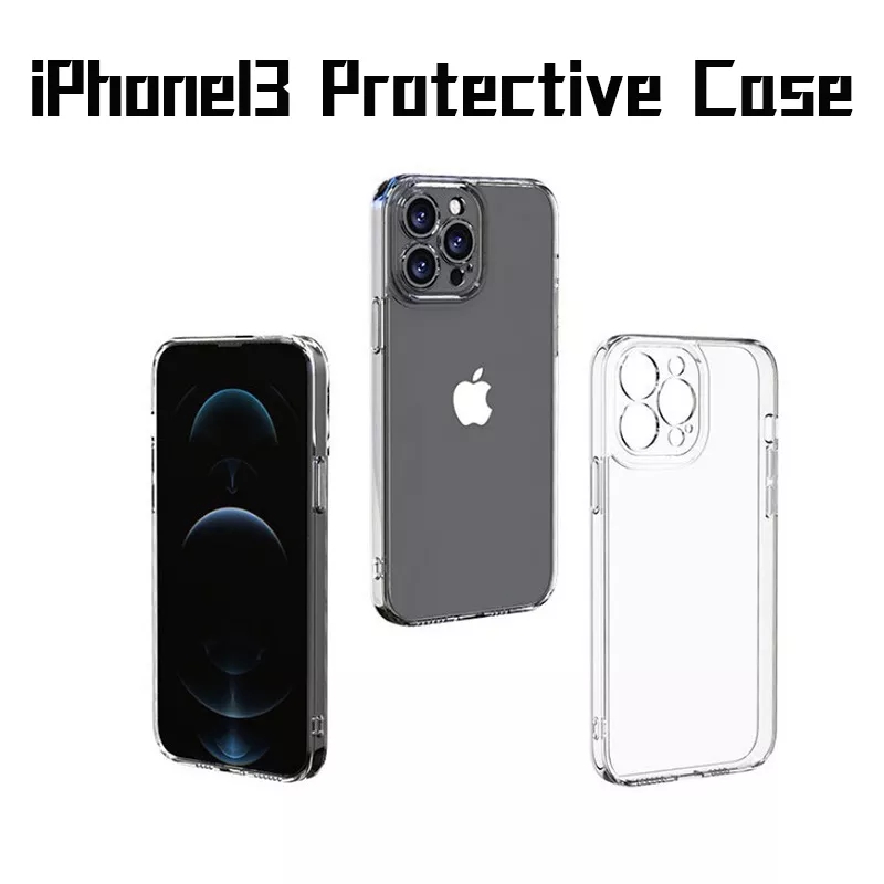 Clear Silicone Mobile Phone Protection Shell for iPhone 13 14 Pro Max Note 10 Plus Transparent PU