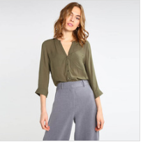 Plus Size Women Clothing Office Latest Blouse Designs