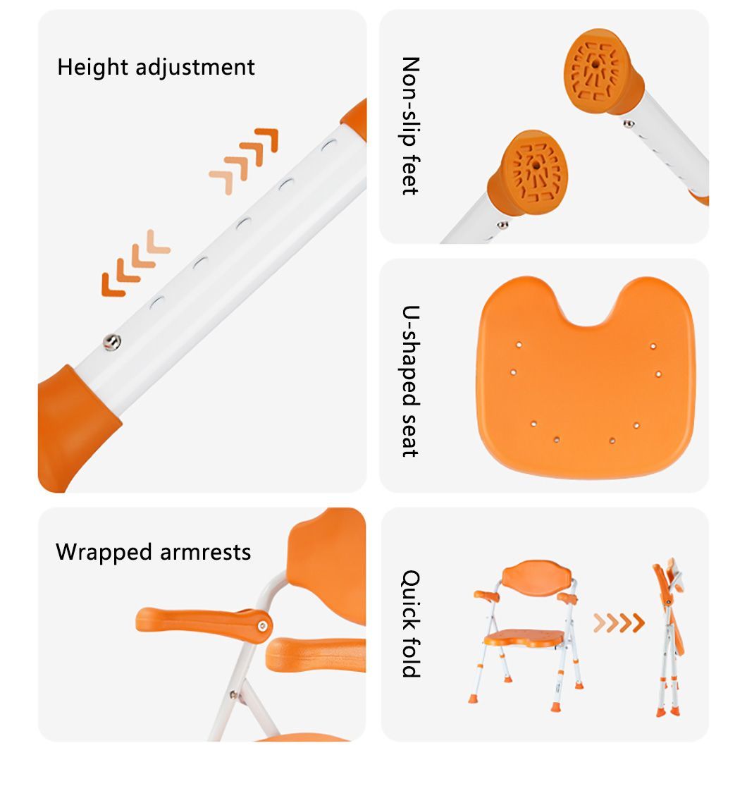 Disabled Equipment Bathroom Safety Equipment Aluminum Bathroom Shower Chairs