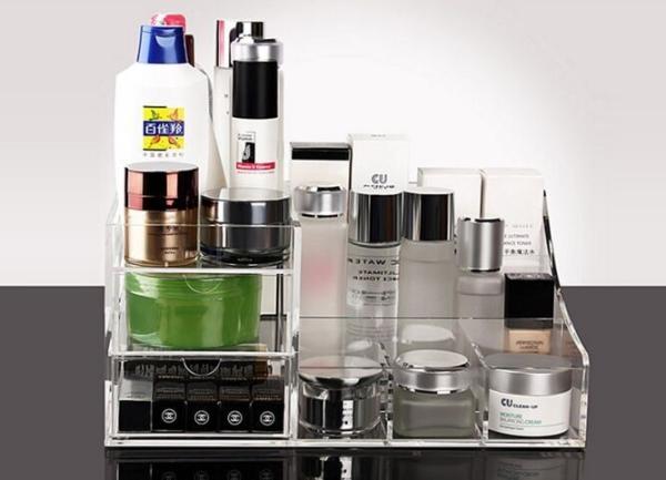 New design clear acrylic makeup organizer storage box