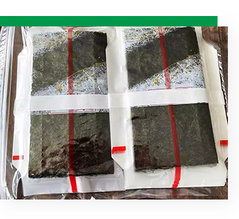 Dark Green Custom Safe Food Triangle Plastic Onigiri Nori Rice Seaweed Nori Sheets