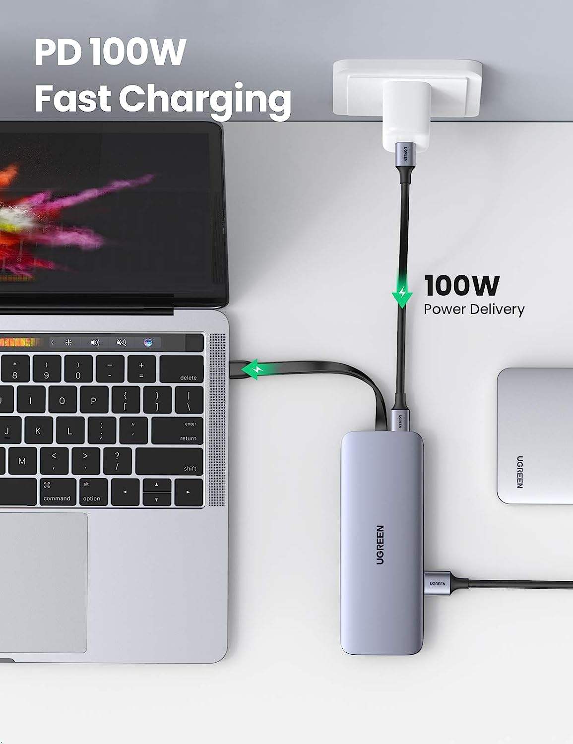 USB C Hub 9 in 1 USB Type C Multiport Adapter Dock with 4K HD-MI VGA Gigabit Ethernet PD Charging 3 USB 3.0 Ports