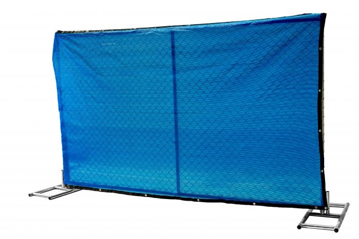 6 foot x 12 foot chain link mesh temporary fencing panels with a 1 3/8" x 16GA and 2-3/8 inch temp fence