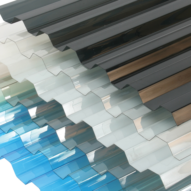 Transparent Polycarbonate Corrugated Sheet UV Resistant PC Roof Sheet