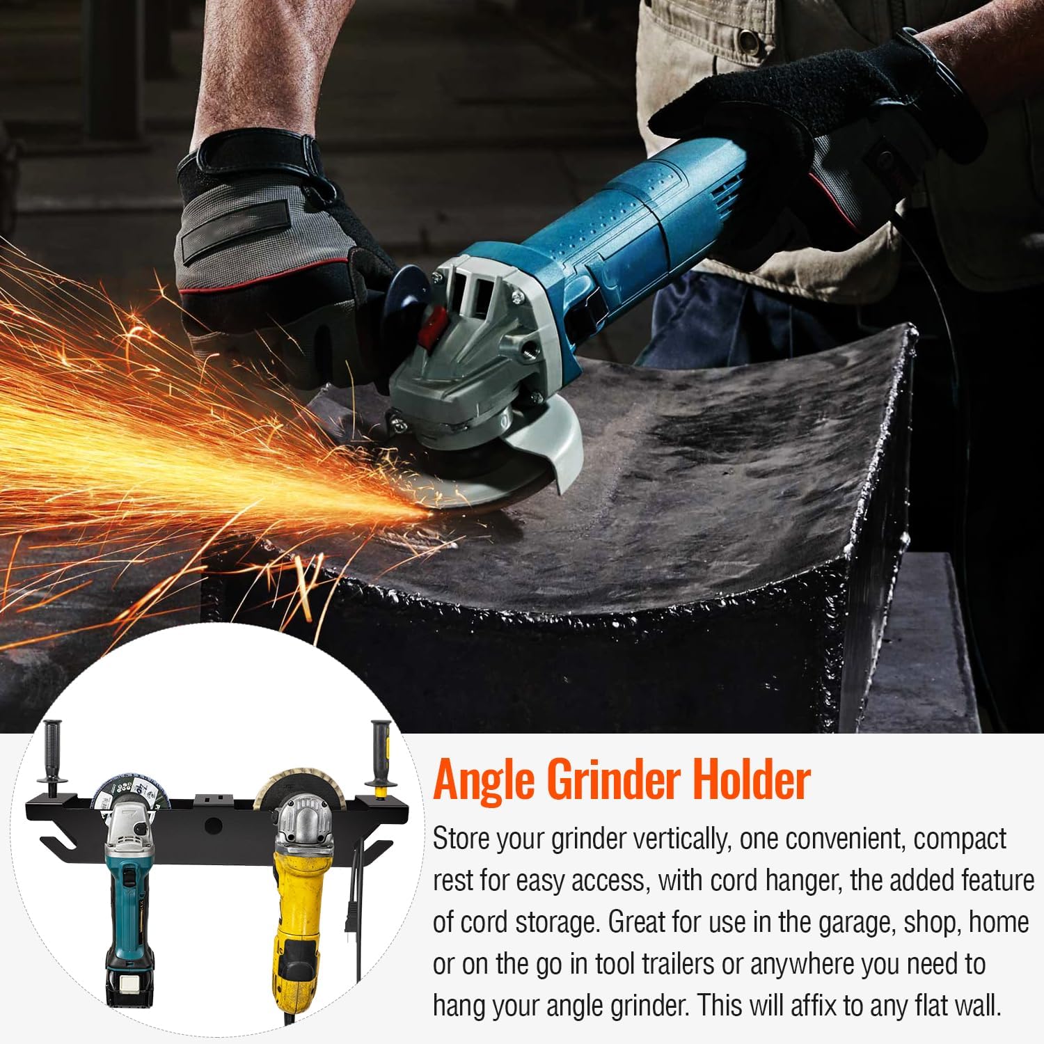2 Bay Power Angle Grinders Holders Fabric Type Wire Stand Power Angle Grinders Holders