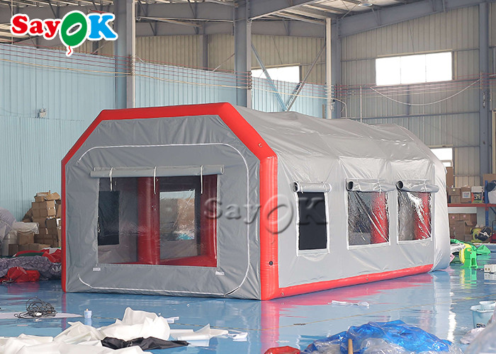 Inflatable Work Tent Grey Airtight Inflatable Air Tent Blow Up Spray Booth Car Painting