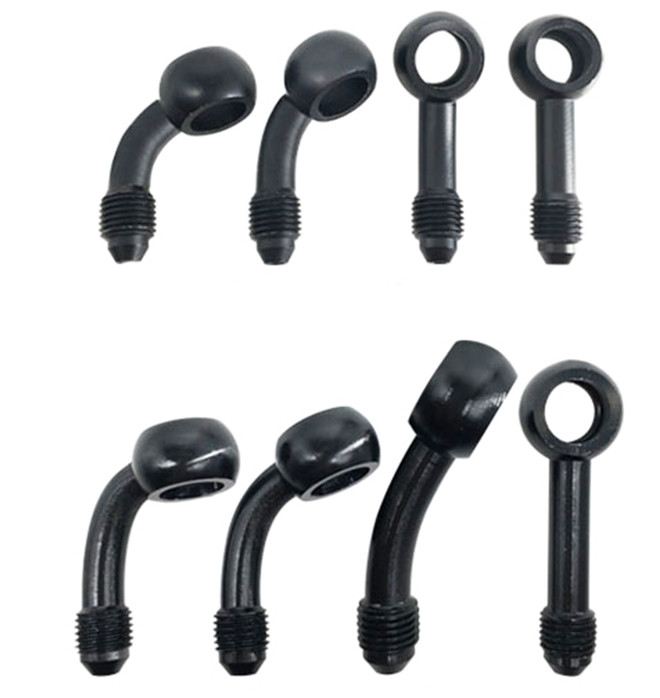 Motorcycle Motor Brake Hose Banjo Fitting AN3 0 28 90 Degree