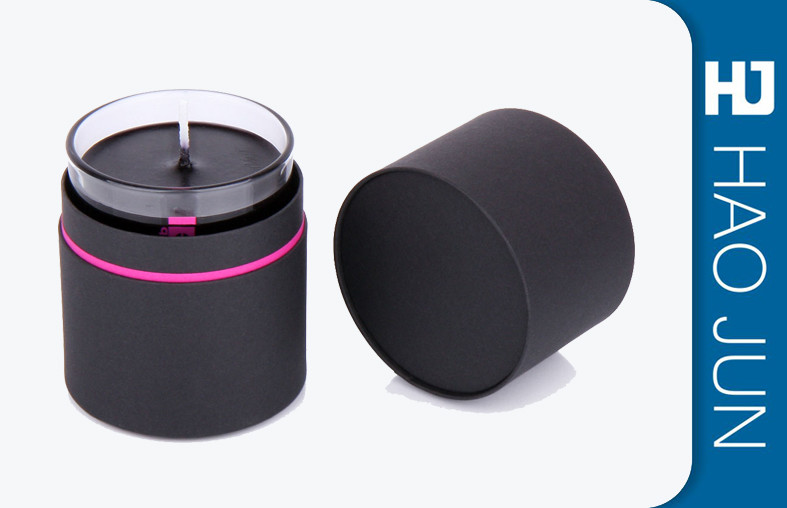Matt Black Craft Cardboard Candle Boxes With Spot UV High Quality Paper Boxes