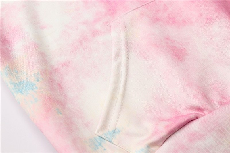 Autumn Tie Dye 3d Digital Print Mens Oversized Pullover Hoodie