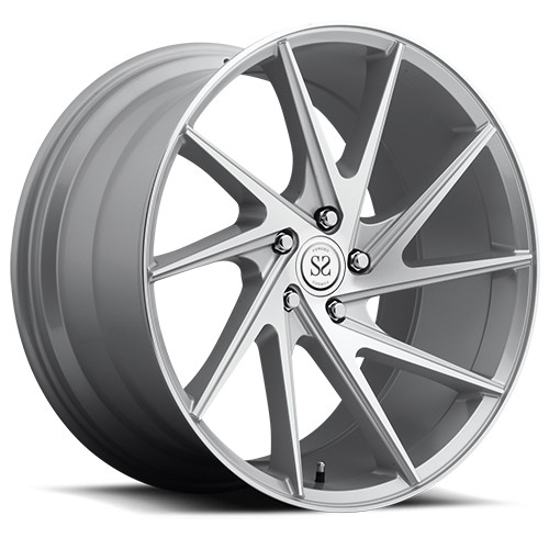 20 inch customized red spoke 2 piece forged car wheel rim china