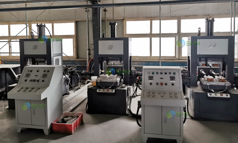 PLC Controlled Paper Casting Runner Forming Machine for Foundry With Hot Press Equipment