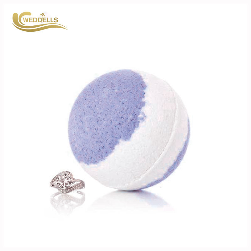 Sphere Shape Jewelry Bath Bombs 160g Blueberry Good Smell With Shea Butter