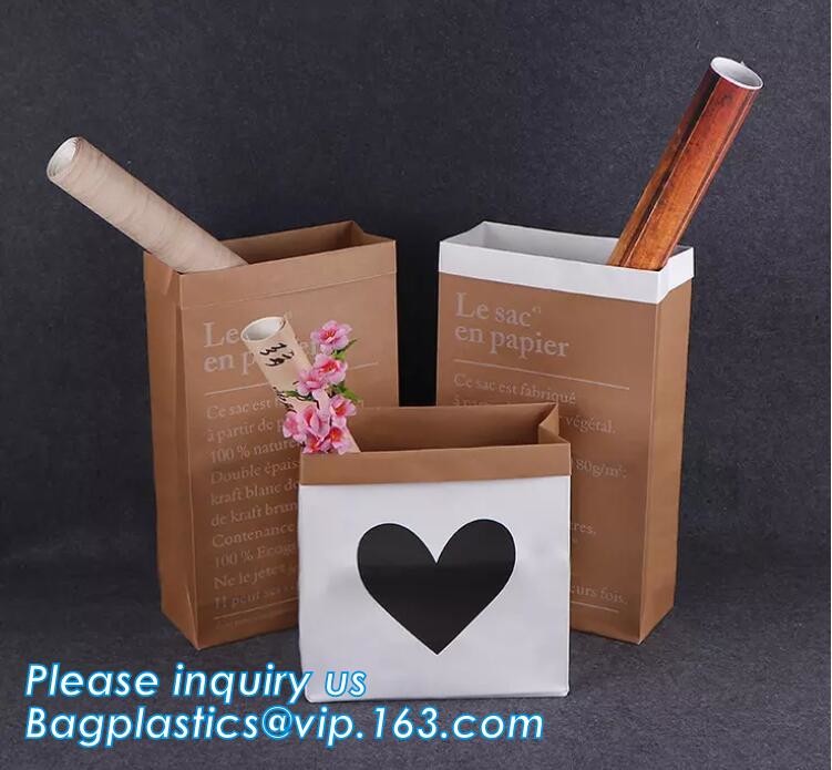 Gold foil stamp matt laminated black handle rope hair extension packaging bag red paper bag,Handle Brown Kraft Gift Pape