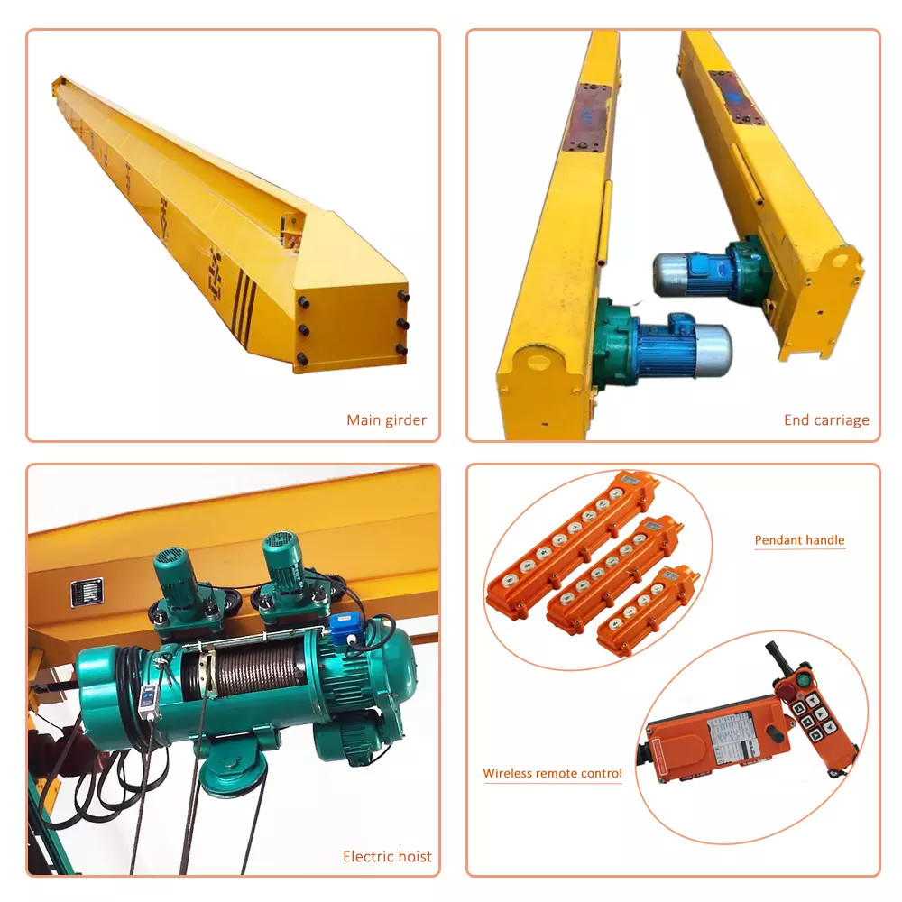 Remote Control A3 A4 European Overhead Crane Single Beam type