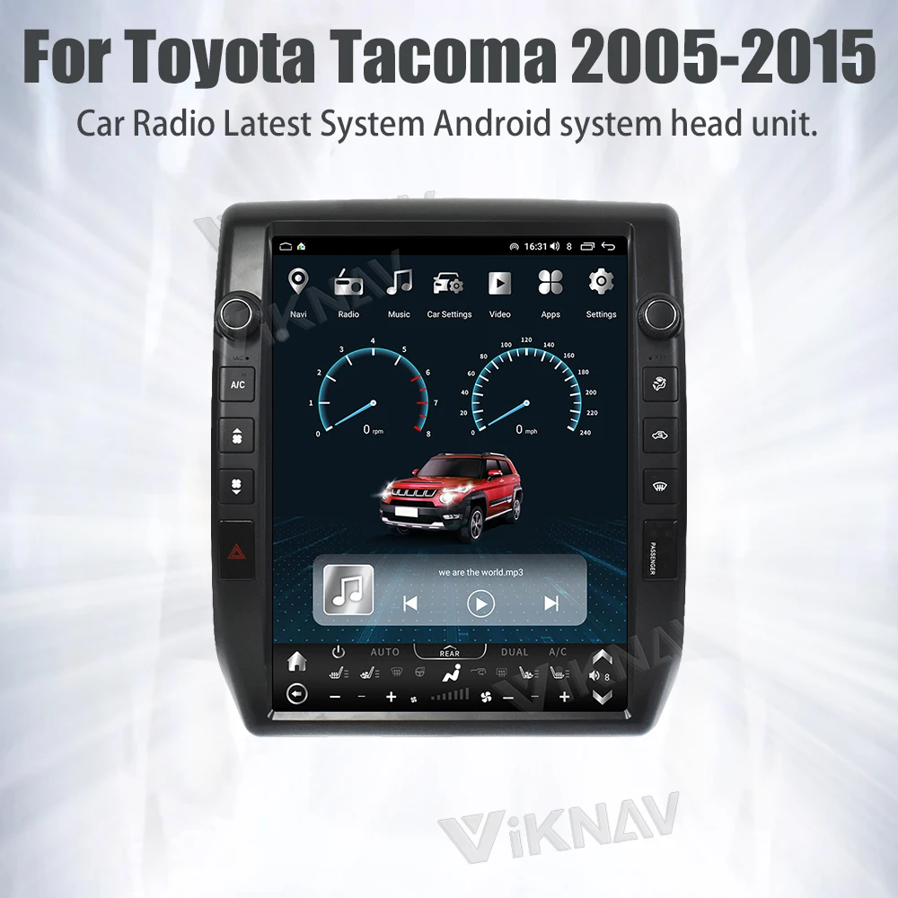 12.1inch Car Radio For Toyota Tacoma 2005-2015 Android Auto wireless Carplay GPS Navigation LCD Display Screen Multimedia player