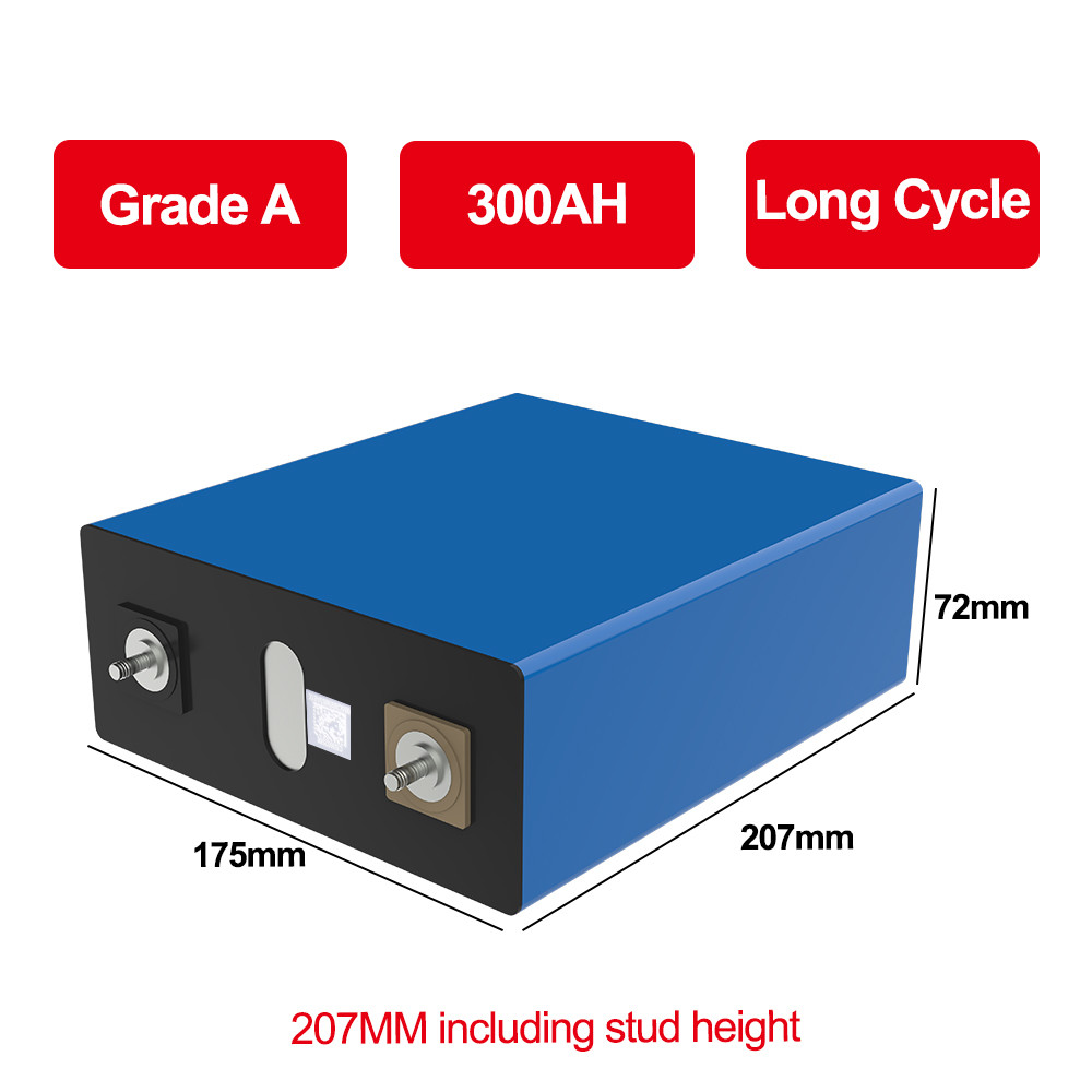 Long Lasting Deep Cycle LiFePO4 Battery 3.2V 300Ah Lifepo4 Battery Cells