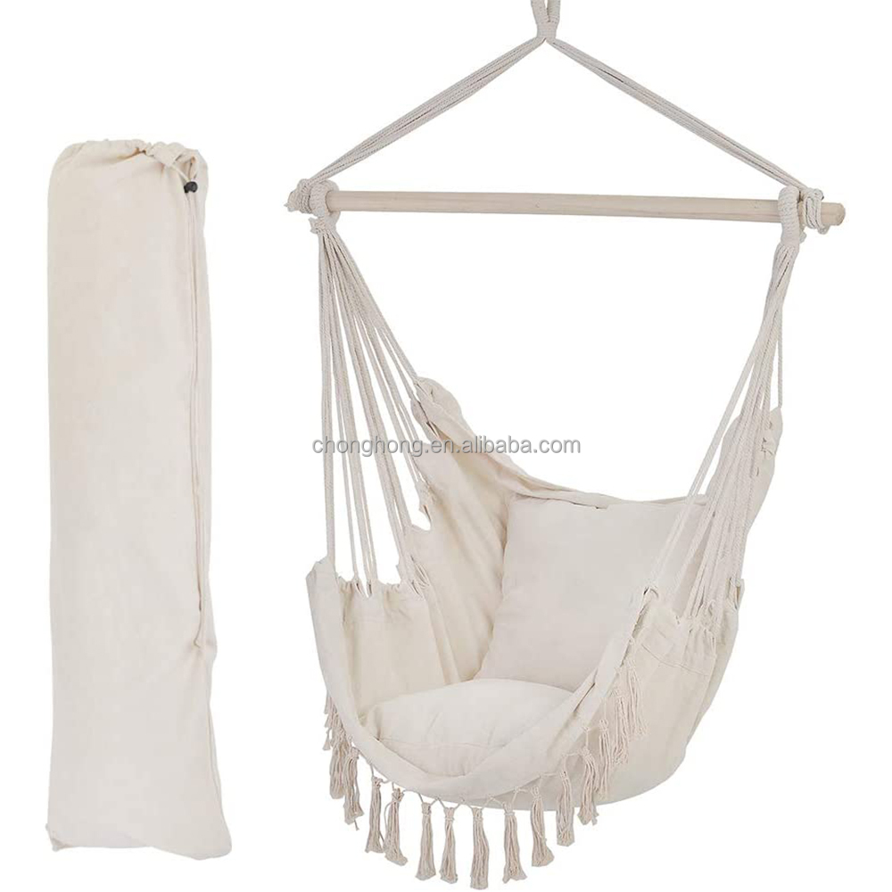 Outdoor Indoor Cotton Poly Hammock Garden Backyard Hammock