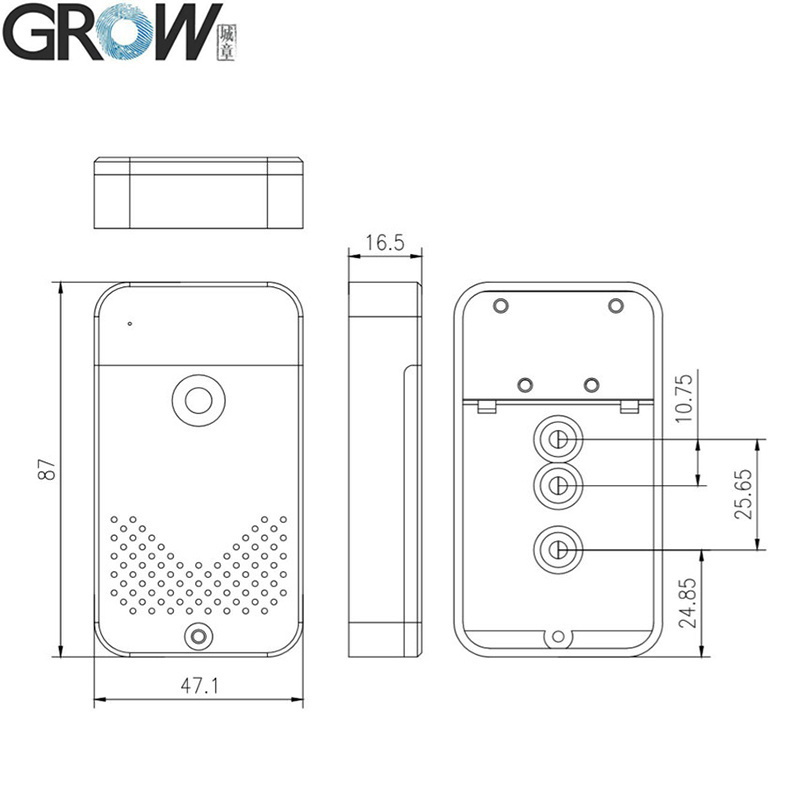 Grow K236-a+R503 DC6V 4*AAA Fingerprint Control Board with Battery Case