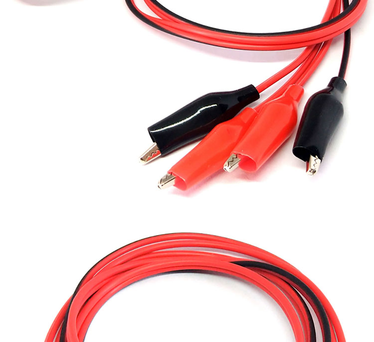 12v Double Ended Black Red Electrical Test Leads Jumper Wire Alligator Crocodile Clips Cable