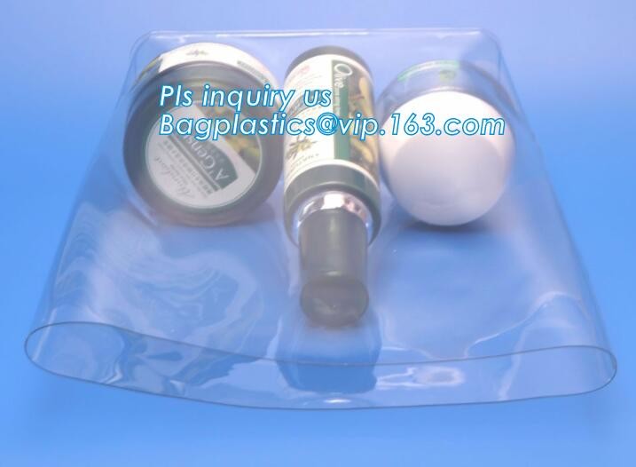 transparent pvc bag for gift,cosmetics/PVC handle bag, Plastic Handle Bags For Makeup Travel Set Packaging, die cut hand