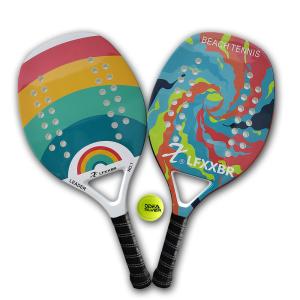 China Carbon Beach Racket Padel EVA Face Raqueta Elastic Material With Bag on sale