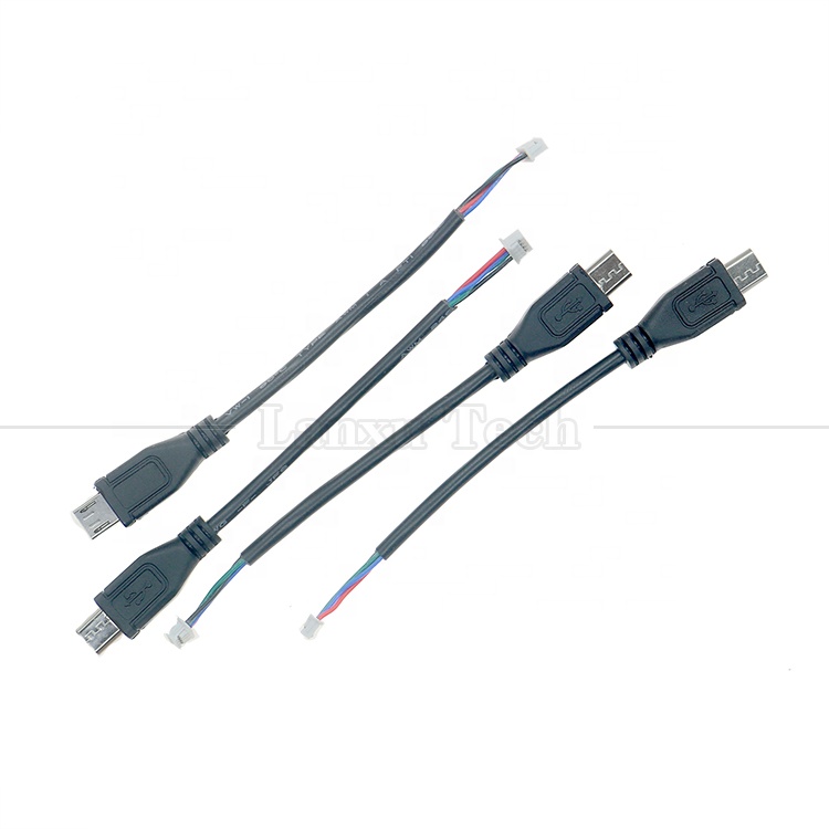OEM Customized Micro USB to JST 4 Pin 1.25mm Pitch Cable