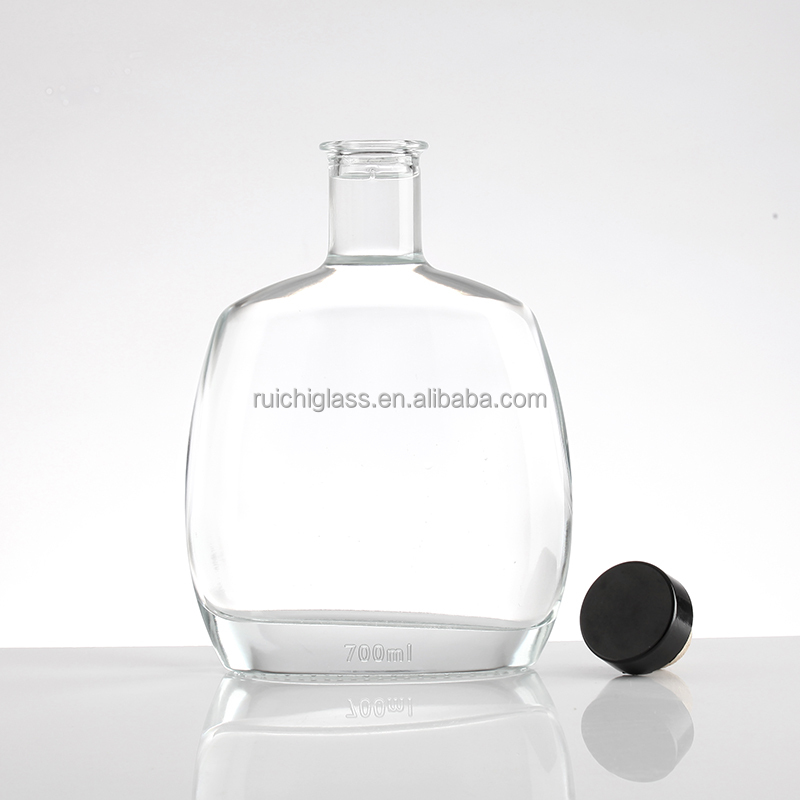 Unique Design Liquor Glass Bottles for Alcoholic Beverages Whisky Brandy Rum Gin Wine