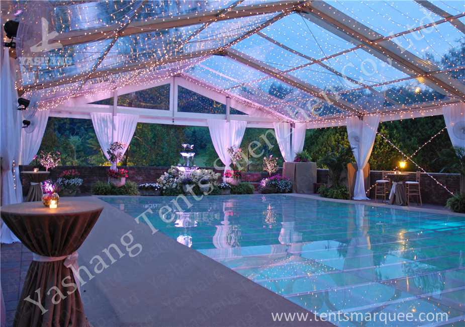 Clear Top / Wall Cover Hard Aluminum Alloy Frame Wedding Tent Water Resistant