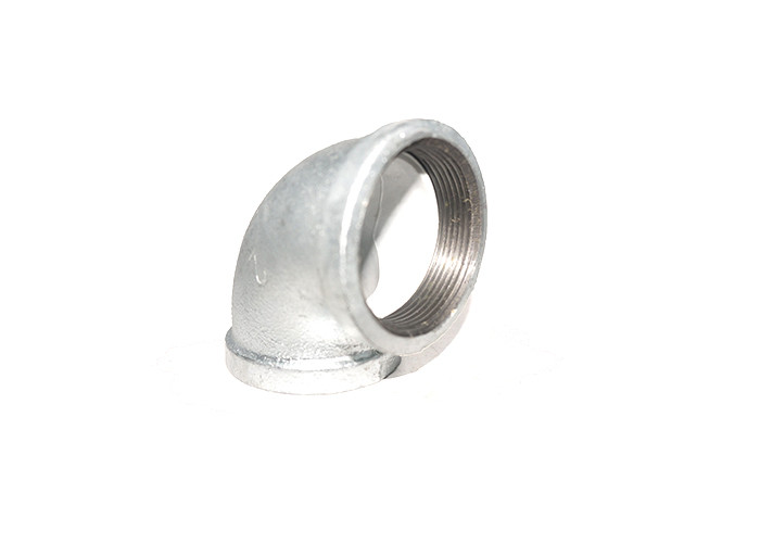 Malleable Iron PO Lined Pipe Fittings 90 Degree Elbow For Water Supplying