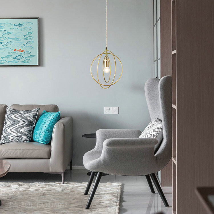 D30cm Round Metal Modern Pendant Light Home Decoration