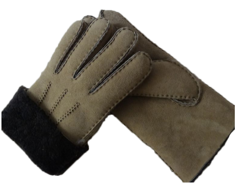 Winter Natural New Zealand Curly Slink Lamb Fur Men Gloves
