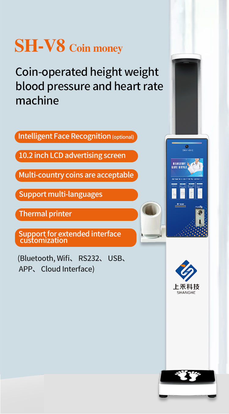 Intelligent Ultrasonic Body Weight And Height Scale Bmi Blood Pressure And Heart Rate